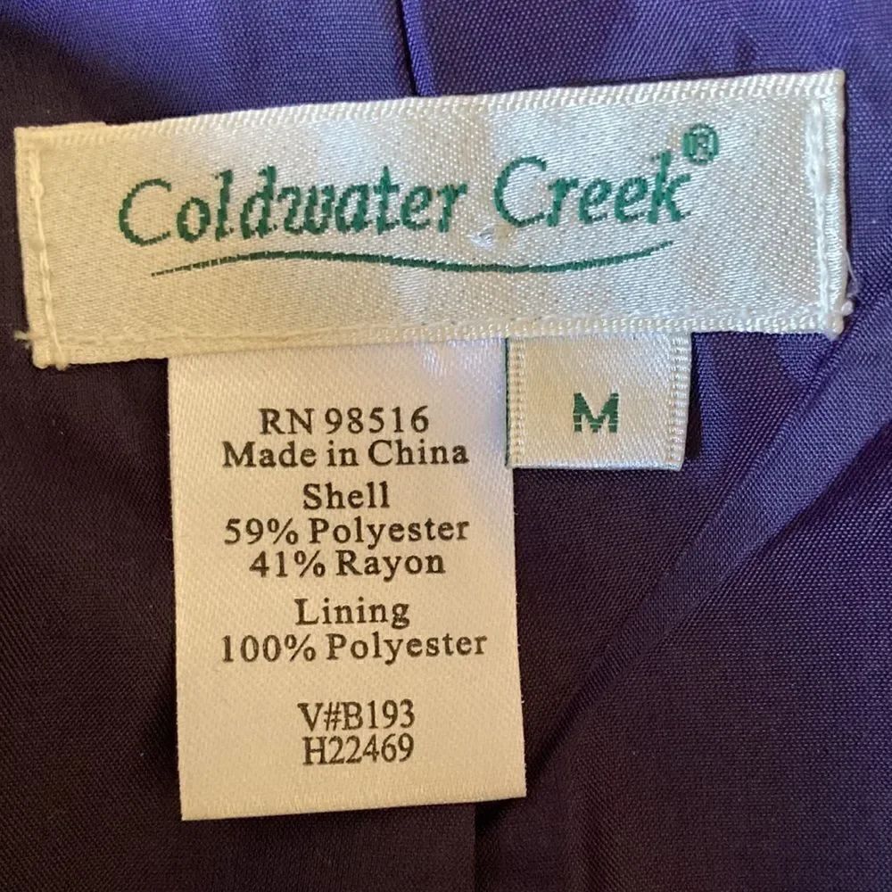 Coldwater Creek Floral Textured Fully Lined Blazer Jacket - Picture 8 of 11